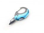 Карабин - мини-нож, синий MUNKEES, (упак=10 шт) 1 цвет