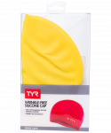 Шапочка для плавания TYR Wrinkle-Free Silicone Cap, силикон, LCSL/720, желтый