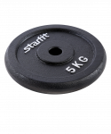 Диск чугунный Starfit BB-204 5 кг, d=26 мм, черный