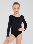 Купальник гимнастический Chanté Alica, длинный рукав, полиамид, черный, детский