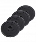 Диск пластиковый BASEFIT BB-203 d=26 мм, черный, 0,5 кг, 4 шт