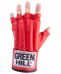 Перчатки снарядные Green Hill ROYAL CMR-2076, шингарты, кожа, красные