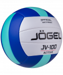 Мяч волейбольный Jögel JV-100, синий/мятный