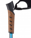 Скандинавские палки Berger Nimbus, 77-135 см, 2-секционные, черный/голубой