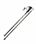 Палки для скандинавской ходьбы Longway, 78-135 см, 2-секционные, чёрные/красные
