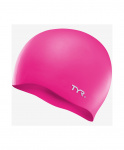 Шапочка для плавания TYR Wrinkle Free Silicone Cap, силикон, LCS/693, розовый