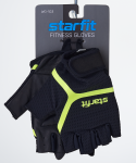 Перчатки для фитнеса Starfit WG-103, черный/ярко-зеленый