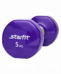 Гантель виниловая Starfit DB-101 5 кг, фиолетовый