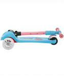 БЕЗ УПАКОВКИ Самокат Ridex 3-колесный Juicy R 120/80 мм, голубой/розовый