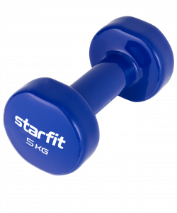 УЦЕНКА Гантель виниловая Starfit DB-101 5 кг, темно-синий ― купить в Москве. Цена, фото, описание, продажа, отзывы. Выбрать, заказать с доставкой. | Интернет-магазин SPORTAVA.RU