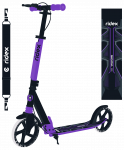 Самокат Ridex 2-колесный Sigma 200 мм, ручной тормоз, черный/фиолетовый
