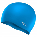 Шапочка для плавания TYR Wrinkle Free Silicone Cap, LCS-420, синий (Senior)