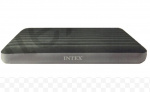 Матрас надувной Intex флок. 64761 DURA-BEAM DOWNY AIRBED, 99х191х25см, встроенный ножной насос