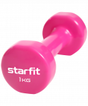 Гантель виниловая Starfit DB-101 1 кг, розовый, 2 шт