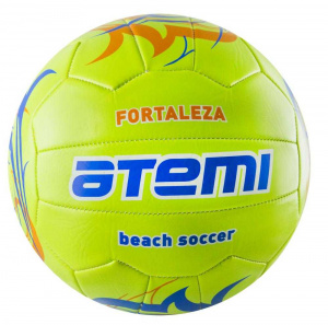 Мяч футбольный Atemi FORTALEZA пляжный PVC foam, салат/син/оранж., 18пан., р.5, м/ш (0,4-0,6 bar) ― купить в Москве. Цена, фото, описание, продажа, отзывы. Выбрать, заказать с доставкой. | Интернет-магазин SPORTAVA.RU