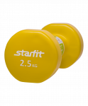 Гантель виниловая Starfit DB-101 2,5 кг, желтый