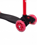 Самокат Ridex 3-колесный Snappy 2.0 3D 120/80 мм, черный/красный