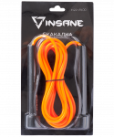 Скакалка Insane IN22-JR100, ПВХ, оранжевый/черный, 2,8 м