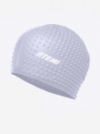 Шапочка для плавания Atemi bubble cap Violet flower, силикон, Цвет: Сиреневый, FBC1LP