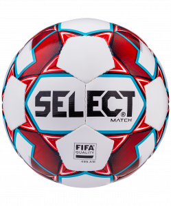 Мяч футбольный Select Match FIFA №5, белый/синий/красный (5) ― купить в Москве. Цена, фото, описание, продажа, отзывы. Выбрать, заказать с доставкой. | Интернет-магазин SPORTAVA.RU
