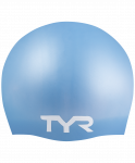 Шапочка для плавания TYR Long Hair Wrinkle-Free Silicone Cap, силикон, LCSL/420, голубой