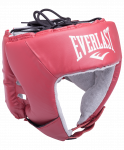 Шлем открытый Everlast USA Boxing 610200U, M, кожа, красный
