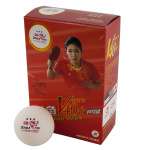 Мяч для настольного тенниса DOUBLE FISH 3***, V111F, ITTF Approved, 6шт., белый (Диаметр 40+)