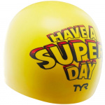 Шапочка для плавания TYR Super Day Swim Cap, LCSSPRDY-720, желтый (Senior)
