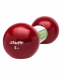 Гантель виниловая Starfit DB-102 3 кг, темно-красная