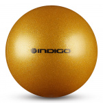 Мяч для художественной гимнастики INDIGO IN119-GOLD, диаметр 15см., золотой с блестками