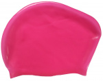 Шапочка для плавания силиконовая Dobest для длинных волос KW40 (розовый)