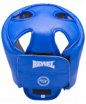 Шлем открытый Reyvel RV-302, кожзам, синий