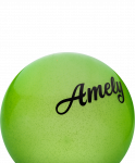 Мяч для художественной гимнастики Amely AGB-102 19 см, зеленый, с блестками