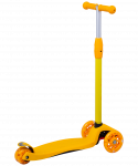 Самокат Ridex 3-колесный Kiko, 120/80 мм, желтый/оранжевый