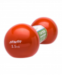 Гантель виниловая Starfit DB-102 1,5 кг, оранжевая