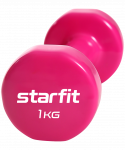 Гантель виниловая Starfit DB-101 1 кг, розовый