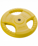 Диск обрезиненный Starfit BB-201, d=26 мм, желтый, 15 кг