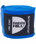 Бинт боксерский Green Hill BP-6232d, 4,5м, эластик, синий