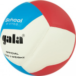Мяч вол. GALA School 12, BV5715S, р. 5, син.кожа ПУ, под.сл. пена, клеен,бут.кам,бел-гол-красн (5)