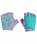 Перчатки для фитнеса Starfit WG-105, с гелевыми вставками, мятный/лиловый