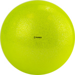 Мяч для художественной гимнастики TORRES AGP-19-03, диаметр 19см., желтый с блестками