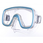 Маска для плавания SALVAS Domino Jr Mask CA105C1TQSTH, размер детский, голубая (Junior)