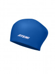 Шапочка для плавания Atemi long hair cap Strong blue , силикон, Цвет: Синий, TLH1BE
