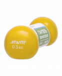 Гантель виниловая Starfit DB-102 0,5 кг, желтая