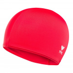 Шапочка для плавания TYR Solid Lycra Cap, LCY-610, красный, 80% нейлон, 20% лайкра (Senior)