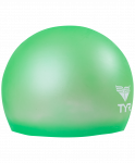 Шапочка для плавания TYR Wrinkle Free Junior Silicone Cap, силикон, LCSJR/326, зеленый
