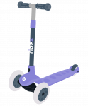 Самокат Ridex 3-колесный Hero, 120/80 мм, фиолетовый/серый