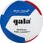 Мяч вол. GALA Pro-Line 12, BV5595SA, р. 5,синт.кожа ПУ Microfiber,клееный,бут.кам,бело-гол--красный (5)