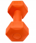 Гантель гексагональная Starfit DB-305 1 кг, пластиковый, оранжевый, пара