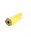 Коврик для йоги и фитнеса Starfit FM-201, TPE, 173x61x0,7 см, желтый/серый